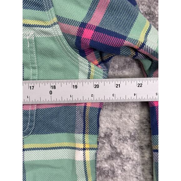 New Polo Ralph Lauren Shirt Small Mens Green Plaid Flannel Work Utility - Picture 4 of 8